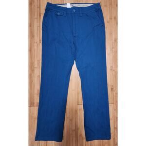 Amiani Men's Pants Sz 34/30 Blue Preppy Casual Dress Zip Buttons Work Interview